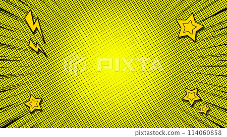 Manga-style concentrated line (black) illustration 114060858