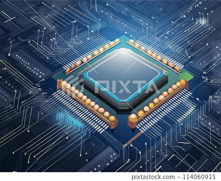 AI人工智慧影像_發光半導體QFP1 AI人工智慧影像_發光半導體QFP1 114060915