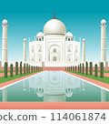 泰姬陵三維向量圖 114061874