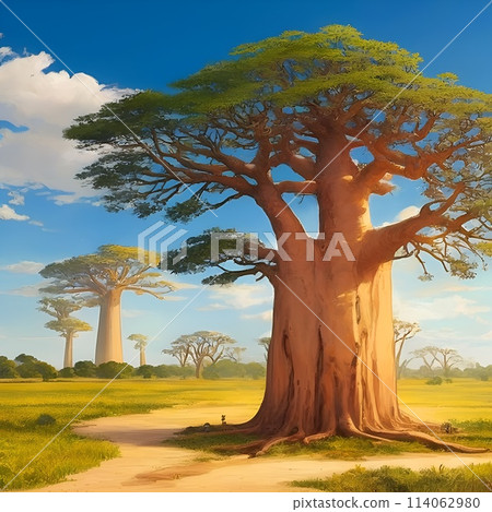 Towering Baobab Tree Towering Baobab Tree 114062980