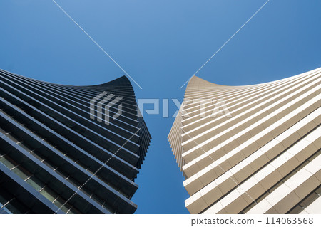Famous twin towers in vake, downtown of tbilisi city in georgia 114063568