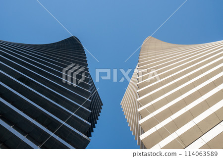 Famous twin towers in vake, downtown of tbilisi city in georgia Famous twin towers in vake, downtown of tbilisi city in georgia 114063589