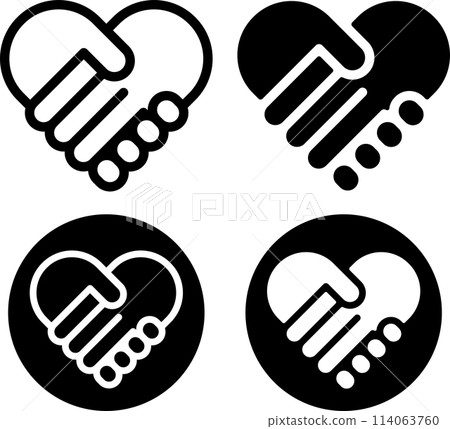 握手心圖標集 114063760