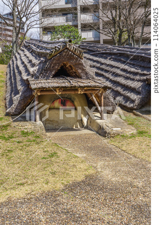 大阪府高槻市上津室史蹟新池埴輪工廠公園內的埴輪窯（登窯） 114064025