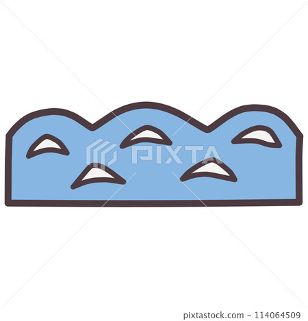 A deformed illustration of the ocean surface reminiscent of ocean waves 114064509