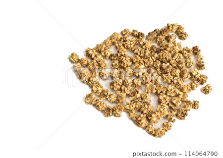 Dry beet seeds on a white background. Dry beet seeds on a white background. 114064790