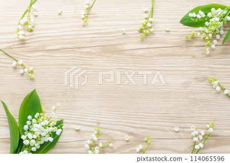Lily of the valley flower frame 114065596