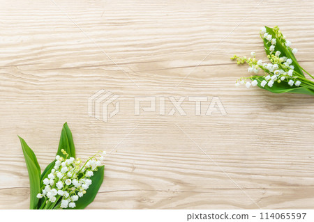 Lily of the valley flower frame 114065597