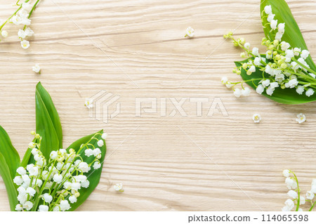Lily of the valley flower frame 114065598