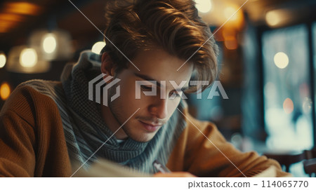 Portrait of a young student. 114065770