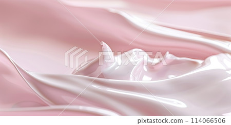 Milk splashes, drops in the air isolated on a pink background. Pouring cream. Creamy wave in a minimalist setting. Soft light, clean design. A splatter of milk. Drink texture ideal for advertising Milk splashes, drops in the air isolated on a pink background. Pouring cream. Creamy wave in a minimalist setting. Soft light, clean design. A splatter of milk. Drink texture ideal for advertising 114066506