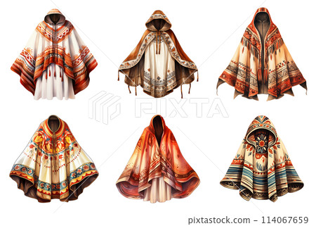 Versatile Mexican Poncho for Cultural Celebrations 114067659