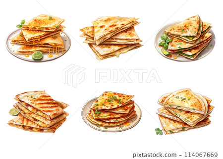 Quesadilla with Melted Cheese Stretching, Perfect for Cheese Lovers Quesadilla with Melted Cheese Stretching, Perfect for Cheese Lovers 114067669