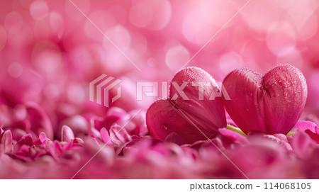 International Mothers Day Concert Decorated With Pink Heart-Shaped Petals International Mothers Day Concert Decorated With Pink Heart-Shaped Petals 114068105