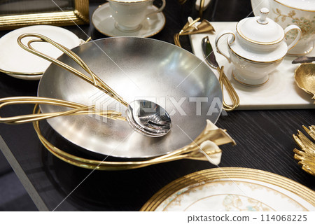 Beautiful cutlery on table 114068225