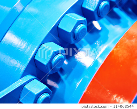 Blue bolt nuts 114068544