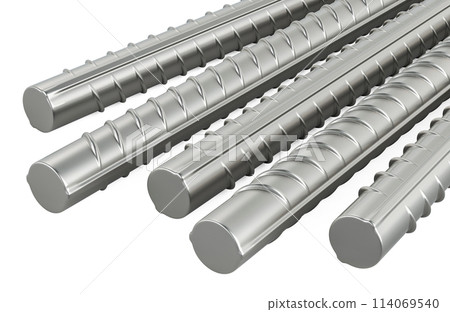 Construction Armature Bars, pile. 3D rendering 114069540