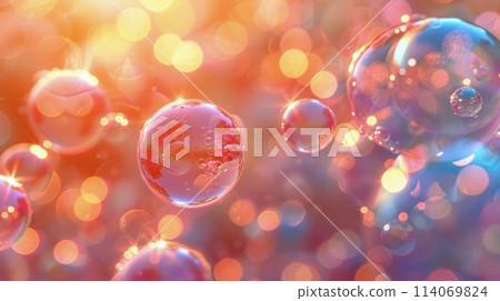 Floating Bubbles in the Air 114069824