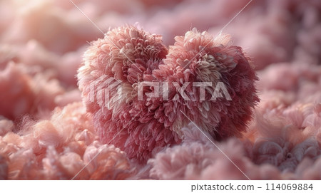 Close Up of a Pink Furry Animal Close Up of a Pink Furry Animal 114069884