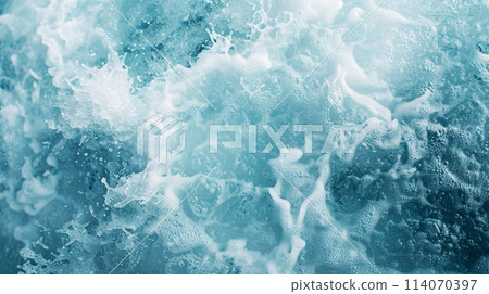 Close up view of blue ocean waves 114070397
