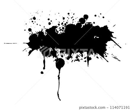 Abstract black blot object. hand drawing. Not AI. Vector illustration Abstract black blot object. hand drawing. Not AI. Vector illustration 114071191
