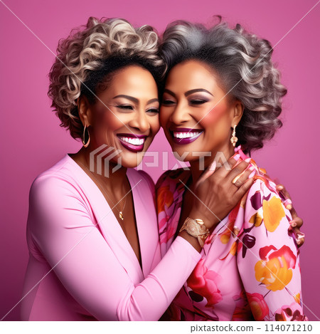 Adult daughter greeting her mother. Mother's day concept 114071210