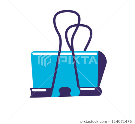 Binder vector illustration. Stationery clip isolated on white background 114071476