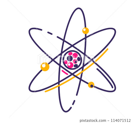 Atom nuclear pictogram vector illustration isolated on white background 114071512