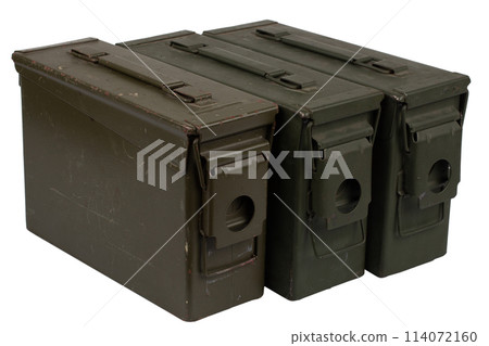 US army green metal .30 cal ammo boxes. US army green metal .30 cal ammo boxes. 114072160