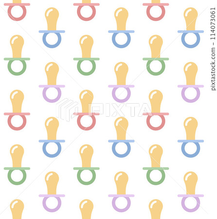 Vector seamless pattern of flat baby pacifier Vector seamless pattern of flat baby pacifier 114073061