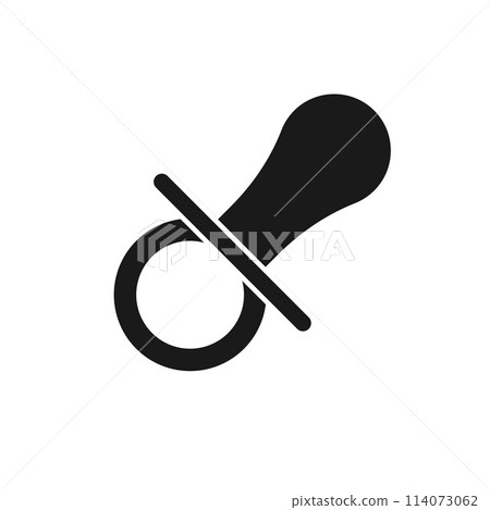 Vector flat baby pacifier 114073062