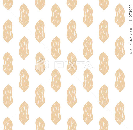 Vector seamless pattern of hand drawn peanut 114073063