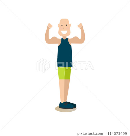 Training outside people vector flat illustration Training outside people vector flat illustration 114073499