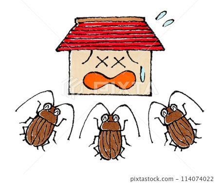 A group of cockroaches gathering in a house (a reluctant house) 114074022