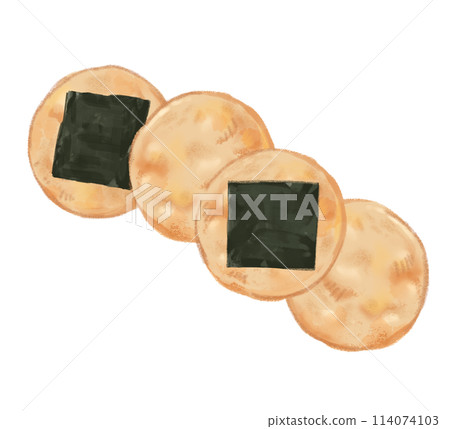 Illustration of traditional rice crackers 114074103