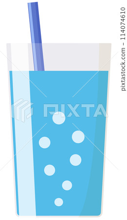 玻璃杯中的碳酸水 玻璃杯中的碳酸水 114074610