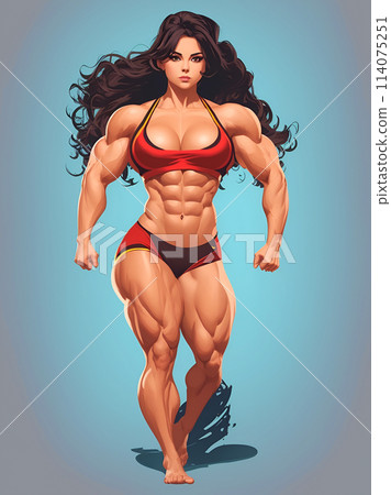 Female bodybuilder "AI generated image" 114075251