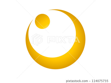 Moon with stars gold Moon with stars gold 114075735