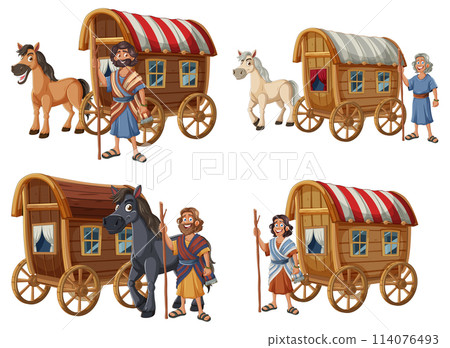 Medieval Times: Travelers and Their Carriages Medieval Times: Travelers and Their Carriages 114076493