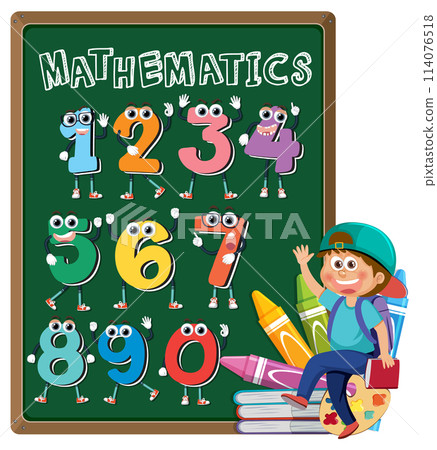 Fun Mathematics Classroom Illustration 114076518