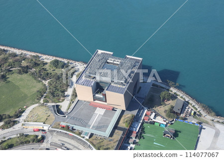 Aerial view of the Hong Kong Palace Museum, Tsim Sha Tsui, Hong Kong Aerial view of the Hong Kong Palace Museum, Tsim Sha Tsui, Hong Kong 114077067