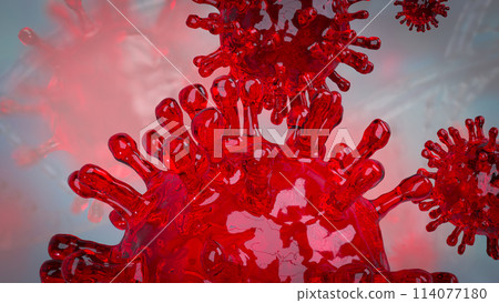 The virus for medical or sci concept 3d rendering. 114077180