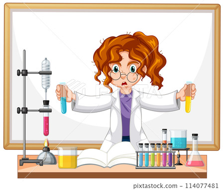 Young Scientist Conducting Chemistry Experiments 114077481