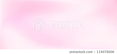 Gloss rose gradient background. Blurred light pastel pink wallpaper. Smooth liquid pinkish rosy backdrop. Sweat cotton candy texture for banner, poster, flyer, cover, brochure. Vector illustration 114078006