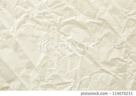 Abstract old white crumpled and creased recycle paper texture background 114078231