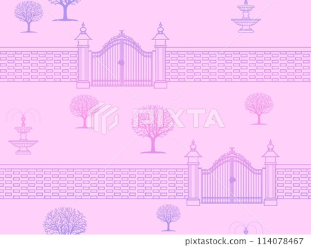 Brick wall seamless pattern D Brick wall seamless pattern D 114078467