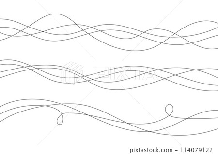 Wavy lines. Abstract vector illustration on white background. Curve flow dynamic design. Liquid music soundwaves. Scribble swirl strokes. Doodle stream art Wavy lines. Abstract vector illustration on white background. Curve flow dynamic design. Liquid music soundwaves. Scribble swirl strokes. Doodle stream art 114079122