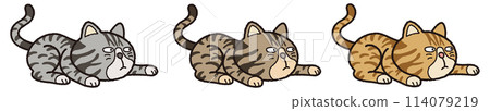 A tiger cat aiming for prey A tiger cat aiming for prey 114079219