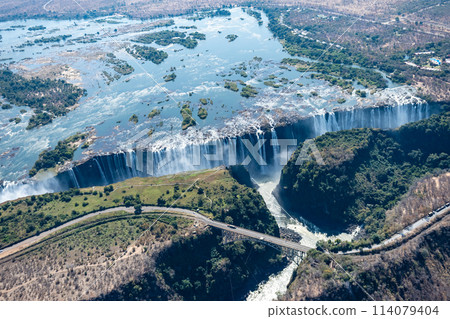 Aerial View of Victoria Falls 114079404