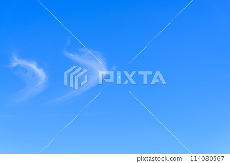 A glider flying in the gentle spring breeze and blue sky scenery 114080567